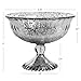 Koyal Wholesale 5-Inch Antique Gold Glass Compote Bowl Pedestal Flower Bowl Centerpiece