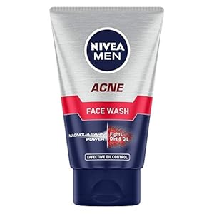Nivea Men Acne Face Wash For Oily & Acne Prone Skin, Fights Oil & Dirt With Magnolia Bark Power, 100 G
