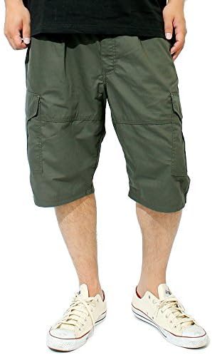 Amazon ショートパンツ メンズ 大きいサイズ カーゴパンツ イージーパンツ チノ ハーフ ミリタリー ショーツ L カーキ ショートパンツ 通販