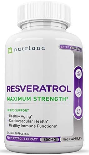 Amazon Com Best Resveratrol Antioxidant Supplement Resveratrol Capsules Anti Aging Supplements For Cardiovascular Support And Healthy Aging 60 Reservatrol Over 500 Mg Supplement Capsules Health Personal Care