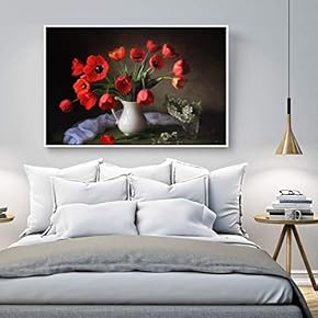 Floating Framed Canvas Wall Art for Living Room, Bedroom Still Life Canvas Prints for Home Decoration Ready to Hang - 16x24 inches