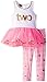 Mud Pie Toddler Girl's Birthday 2 Piece Set, Gold Two, 2T