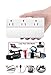 HCMAOE Universal Travel Adapter 220V to 110V Voltage Converter with 6A 4 Port USB Charging and All-in-one International Power Adapter - [Use for USA Appliances Overseas in UK, EU, AU, Asia Covers 150+