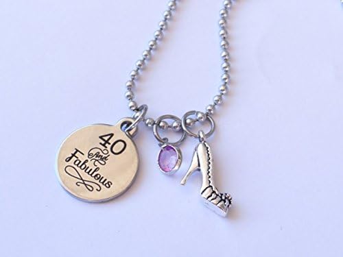 40 and Fabulous Necklace, 40th Necklace, Happy Birthday, 40, 40 is beautiful, sister gift, mom gift, sister necklace, mom necklace, Valentines Gift for Mom