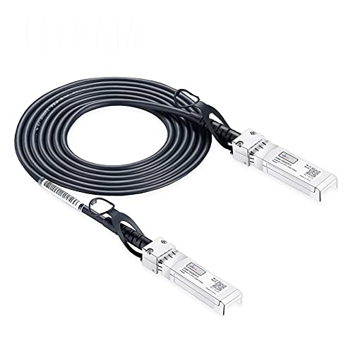 Elfcam - 1m Intel 10G SFP+ auf SFP+ DAC kompatibel 10G DAC SFP+ zu SFP+ kompatibles Kupfer passiv 30AWG Twinax Kabel, Kompatibel für Cisco, Juniper, Mikrotik, Huawei (1 M)