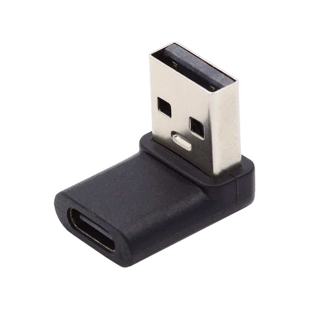 cablecc Up Angled 90 Degree Female USB-C Type C to A Male USB 3.0 Data Charge Adapter for Laptop Desktop