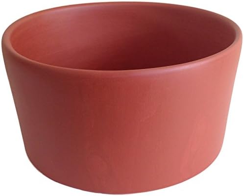 T01 Large Terracotta Clay Cylinder Plant Pot 4.75"H x 8.75"D, Hand Made in the USA (Terracotta)
