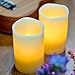 Kohree Flameless Candles LED Remote Control Candles Real Wax Battery Operated Retro Unscented Ivory Votive Pillar Candles Light, Warm White (Pack of 2)