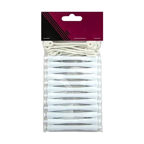 GLAMSA 12 perming rods – Curling hairdressing – DIY tool for hair styling – Hair curling with zero heat damage – Ideal for home or salon use – (White 6MM)
