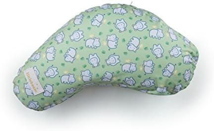 LittlebeamUS Nursing Cotton Cushion Pillow with Machine Washable Cover, Hippo Love