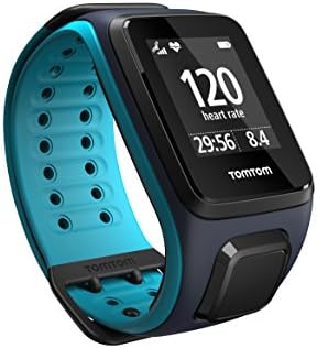 TomTom Runner 2 GPS Watch with Heart Rate Monitor and Music - Large Strap, Sky Blue/Scuba Blue