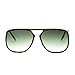 Victoria Beckham Lever Navigator Aviator Sunglasses VBS35 C4 Dark Turtle / Green