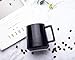 CSM Supply Glossy-Matte Dual Finish Sleek Modern Design 16 Fluid Ounces Black Mug (1 Mug) - Exterior Matte - Inside Glossy - Stain Free - Thick Grade A Quality Ceramic – Foam Box Packaging