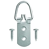HangZ 10009 2-Hole D-Ring Picture Hanger Set, 75lb