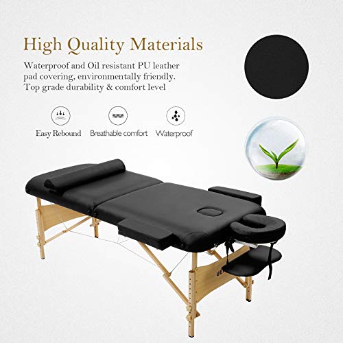 Uenjoy Massage Table 84'' Professional Folding Massage Bed Deluxe Model