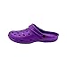 Sara Z Womens Rubber Foam Slingback Clogs with Ventilated Upper Size 7-8 Purple