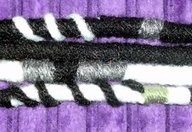 Black/White/Gray Color Scheme, Qty: 1 Dreadlocks Accessory, Dread Wrap, Hair Fall, Hair Wrap, Colorful Accessories for Dreads, Braids, Curls