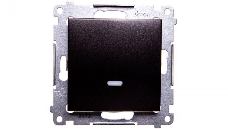 Simon 54 Connector with Lighting Anthracite DW1AL.01/48 kontakt-simon 5902787559014
