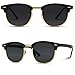 WearMe Pro - Polarized Classic Half Frame Semi Rimless Retro Sunglasses