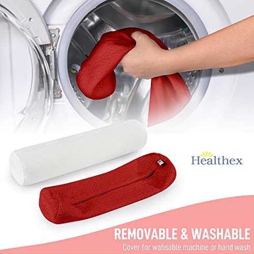 Healthex Cervical Neck roll Pillow, Memory Foam Pillow, Cylinder Round