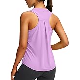 Women's Workout Tops Racerback Athletic Tank Tops Sleeveless Loose Fit Yoga Running Gym Shirts for Women