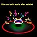 PROLOSO Spinning Top LED Toys Light Up Rotary Desktop Football Gyro 12 Pcs