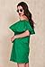 Relipop Women's Off Shoulder Ruffles Mini Dress Cotton casual Short Dress (X-Large, Green)