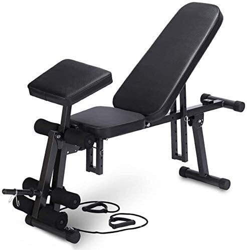 LAZ Adjustable Weight Bench Dumbbell Bench Multi-Functional Fitness Equipment Home Supine Board Board Folding Fitness Chair Bench Press Sports Fitness Household Equipment