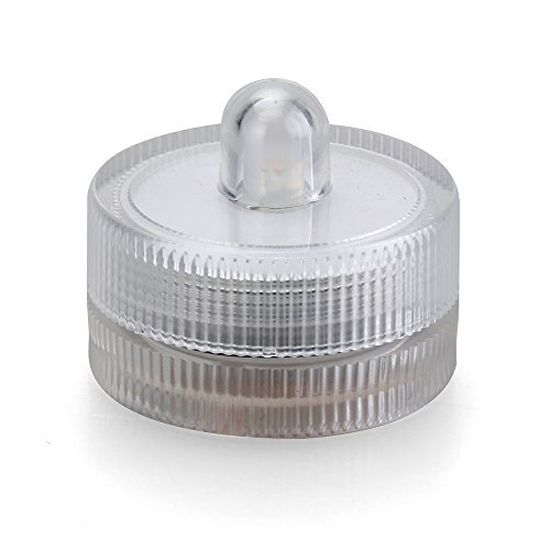 Submersible LED Lights cr2032 Battery Powered Underwater Waterproof LED Tea Light Candles for Events Wedding Centerpieces Vase Floral Xmas Holidays Home Decor Lighting(Pack of 12) (Blue)