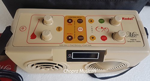 Electronic Tanpura/Tabla - RADEL Milan Digital Tabla Plus Tanpura, Digital Tabla and Tanpura Sound Machine, Tabla/Tanpura/Tambura Sampler, Instruction Manual, Bag, Power Cord - Thumbnail 3