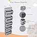 Magicfly Over the Door Organizer with 5 Large Pocket Clear Windows Wall Hanging Storage for Pantry Baby Nursery Bathroom Closet Dorm, Grey