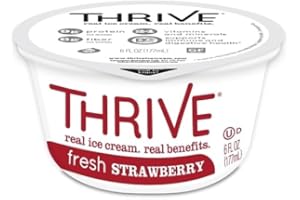BFYSYO Thrive Frozen Nutrition, Fresh Strawberry Ice Cream, 6 oz Cups (24 count)
