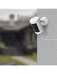 LANMU Soporte de pared para interior y exterior para todos los nuevos anillos con cable y anilla para cámara de seguridad HD, accesorios para cámara de anillos (blanco, 2 unidades)