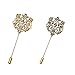 AngelShop Men Metal Brooch Pin Vintage Lapel Stick Pin Suit Tie Brooch Badge 2PCS