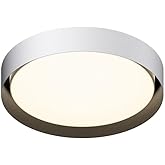 ET2 Echo - 40W 1 LED Flush Mount-4.25 Inches Tall and 24 Inches Wide-White/Black Finish