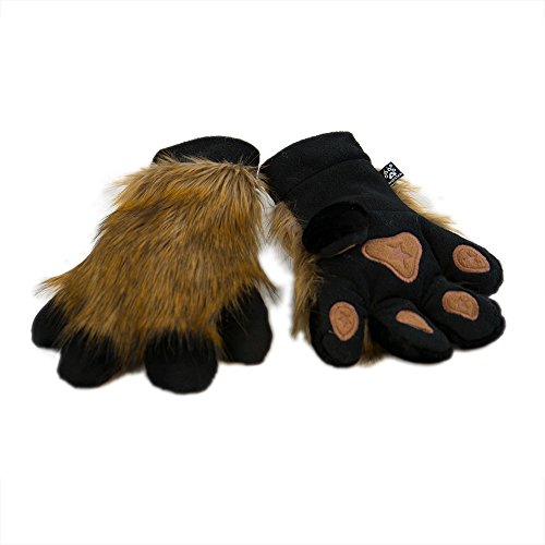 Pawstar Paw Mitts Furry Animal Hand Paws Costume Gloves Adults
