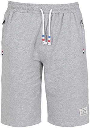 IWINVERS Men's Casual Classic Fit Short with 3 Pockets Grey Size XL