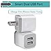 USB Wall Charger USINFLY 3-Pack 2.1A/5V Universal Dual USB Wall Charger Power Adapter Charging Plug Cube for iPhone 8 7 6 6S Plus 5S, Samsung Galaxy S5 S6 S7 Edge, iPad, iPod, LG, HTC, Nokia
