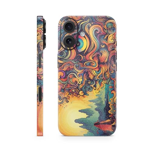 Glossy Glitter Phone Skin Compatible with Apple iPhone 16 - Surreal Vision - Pr…
