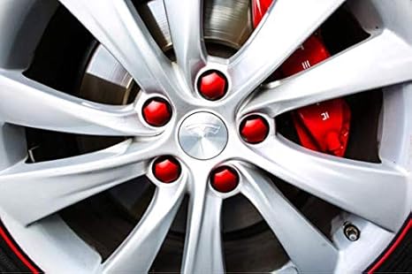Amazoncom Evannex Lug Nut Cover Set For Tesla Model S Red