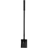 Small Square Shovel 43.3Inches Small Shovel with Metal Handle Garden Tool for Camping Farming Gardening Digging, Black