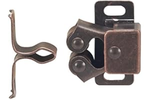 MPJ Double Roller Catch, Brown Antique Copper, with Screws, Contractor Pack (2)