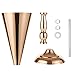 2 Pcs Set Metal Wedding Flower Trumpet Vase Stand, 14 inch Table Decorative Centerpiece Artificial Flower Arrangements for Anniversary Ceremony Party Birthday Event Aisle Home Decoration (Gold)
