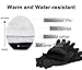 OZERO Winter Gloves with Windproof Deerskin Suede Leather and Insulated Polar Fleece Warm for Women and Men Denim-Black S
