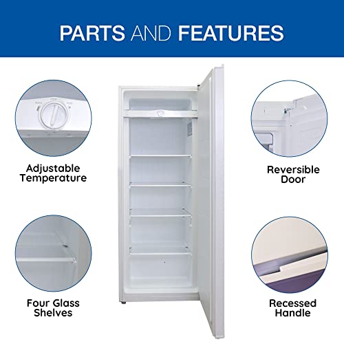 Koolatron GarageReady Upright Freezer, 7.0 cu ft (198L), White, Low