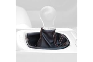 RedlineGoods Shift Boot Compatible with Chevrolet Camaro 2010-12. Tailor Made - not Universal. Genuine top-Grade Italian Red Leather with Black Thread