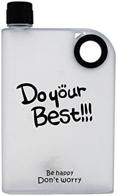 N M Z ABS Plastic Notebook Portable Cup Water Bottle, 380ml, Multicolour , Pack of 1