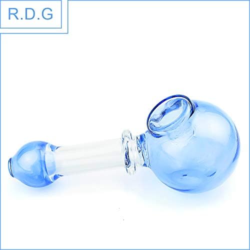 RDG Newest Design of 4 Inch Glass Art Tube Weed Smokฤซng Pipe (Sky Blue)