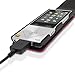 iGadgitz Pink Leather Flip Case Cover for Sony Walkman NWZ-A15 A17 8GB 16GB with Detachable Carabiner + Belt Loop + Magnetic Closure + Screen Protector
