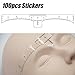 cdcube 100PCS Disposable Eyebrow Ruler Makeup Tool, Natural-Looking, Long Lasting, Unisex, All Skin Types, Adult, 1 Count, Eyebrow Color